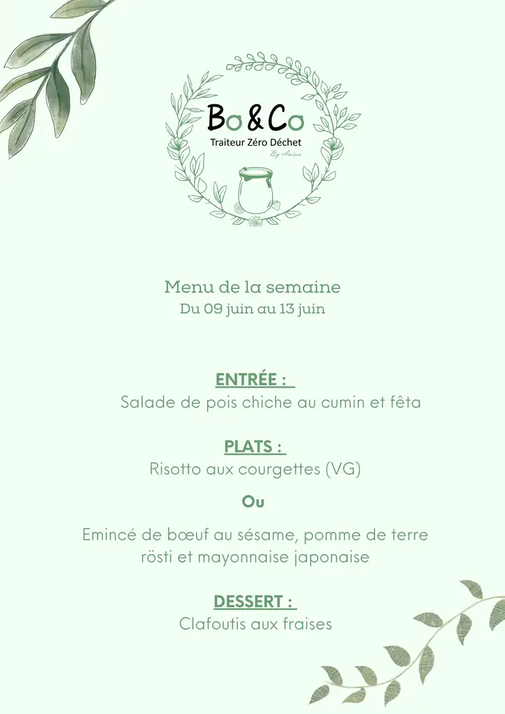 Découvrez le menu de la semaine du 9 juin 2025