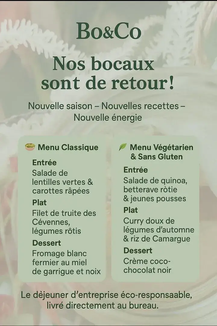 Découvrez le menu de ce début de mois de septembre